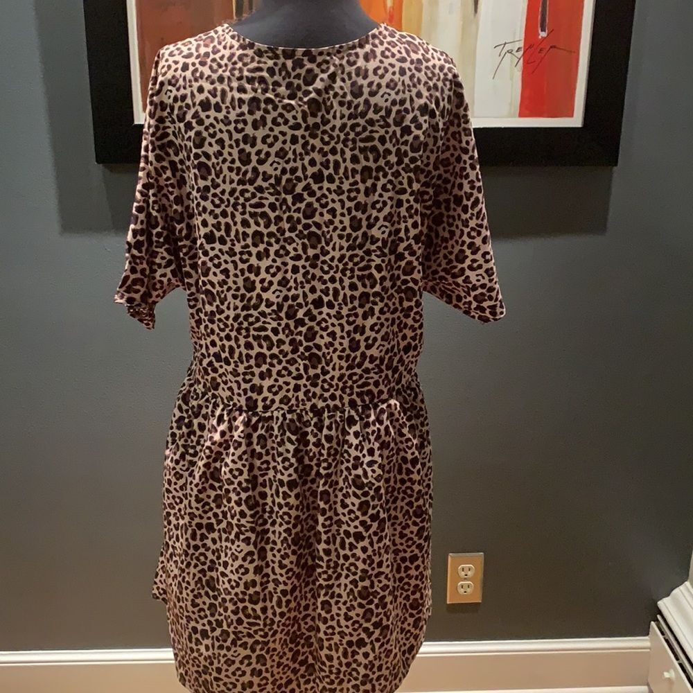 Leopard Print Button Front Midi, Small - image 5